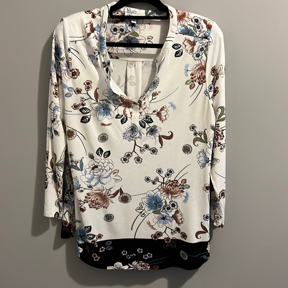 ANTHROPOLOGIE DR2 FLORAL TOP (L)